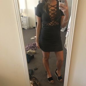 Strappy grey dress
